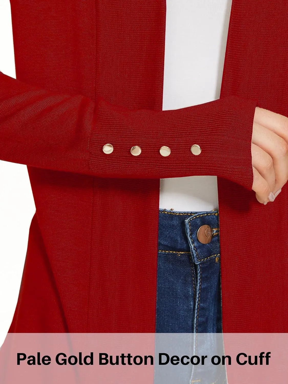 Cardigan Sweaters for Women Dressy Casual Open Front Long Sleeve Lightweight Cardigans for Spring Early Fall