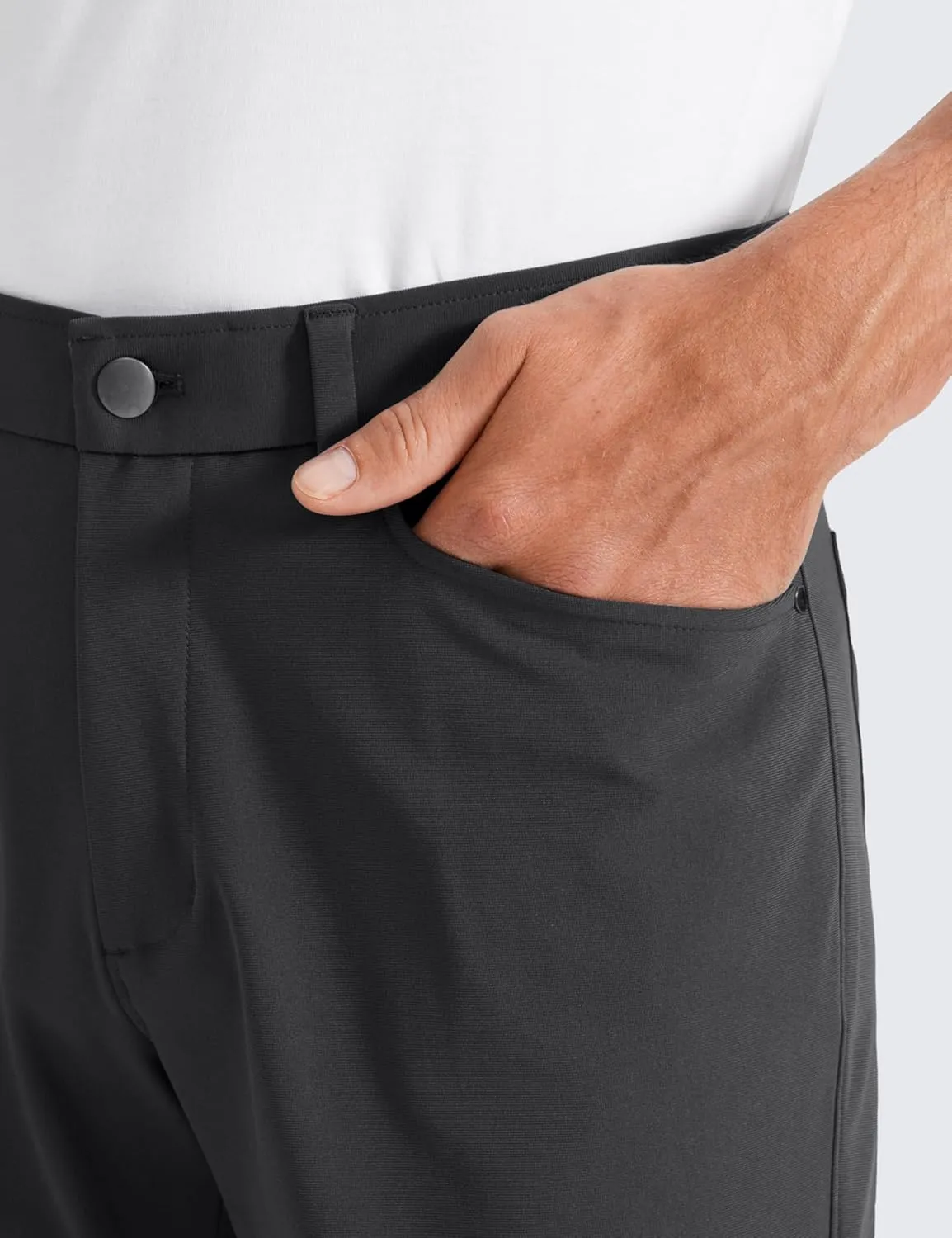 CRZ YOGA Men's All Day Comfy Golf Pants with 5-Pocket 30"/32"/34" Quick Dry Lightweight Casual Work Stretch Trousers