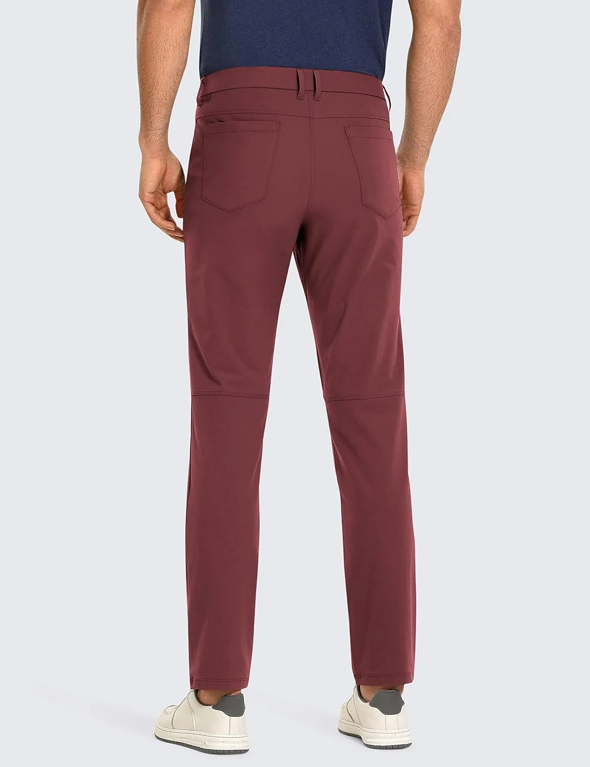 CRZ YOGA Men's All Day Comfy Golf Pants with 5-Pocket 30"/32"/34" Quick Dry Lightweight Casual Work Stretch Trousers