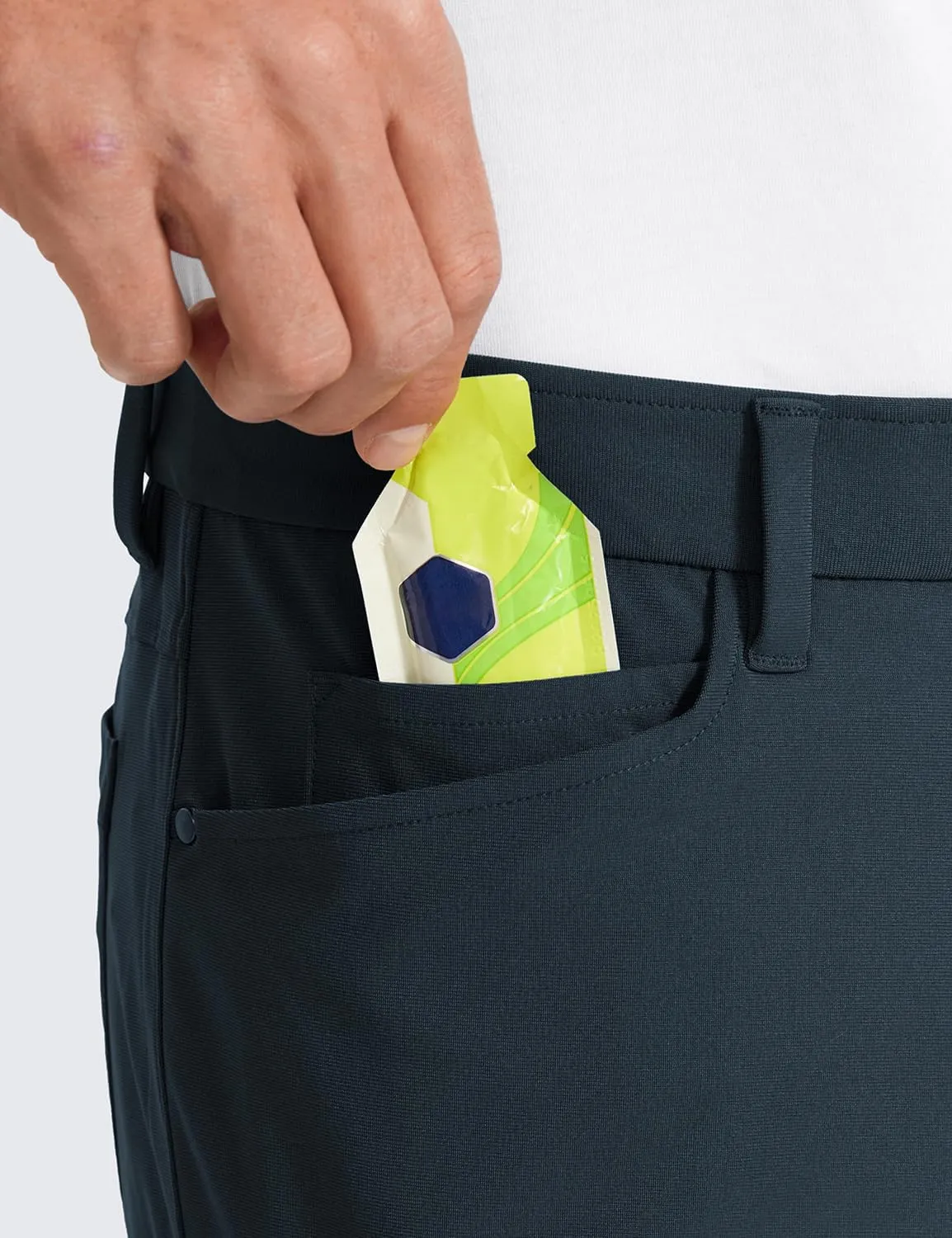 CRZ YOGA Men's All Day Comfy Golf Pants with 5-Pocket 30"/32"/34" Quick Dry Lightweight Casual Work Stretch Trousers