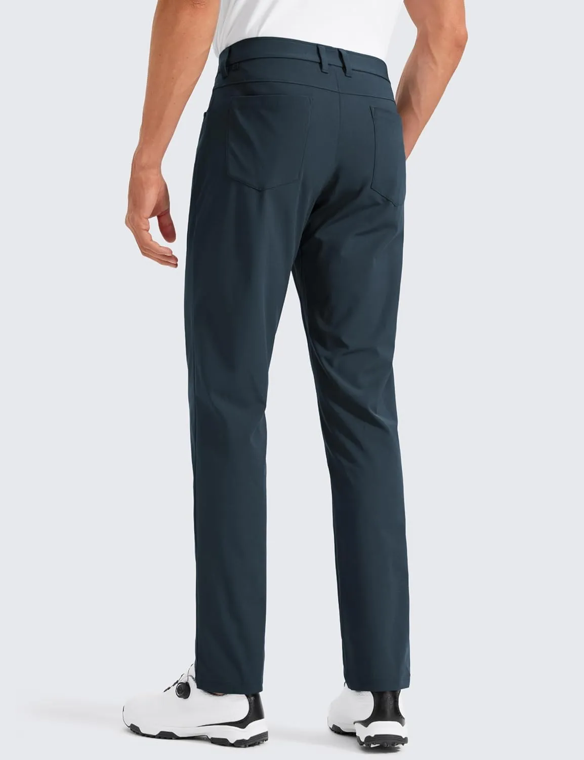 CRZ YOGA Men's All Day Comfy Golf Pants with 5-Pocket 30"/32"/34" Quick Dry Lightweight Casual Work Stretch Trousers