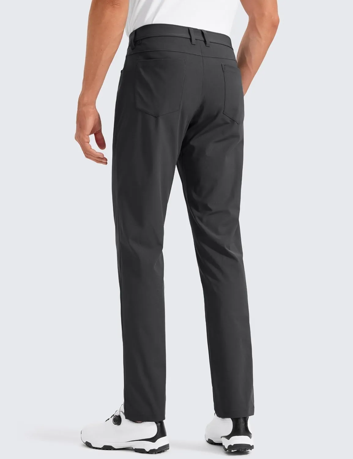 CRZ YOGA Men's All Day Comfy Golf Pants with 5-Pocket 30"/32"/34" Quick Dry Lightweight Casual Work Stretch Trousers