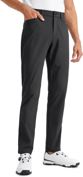 CRZ YOGA Men's All Day Comfy Golf Pants with 5-Pocket 30"/32"/34" Quick Dry Lightweight Casual Work Stretch Trousers