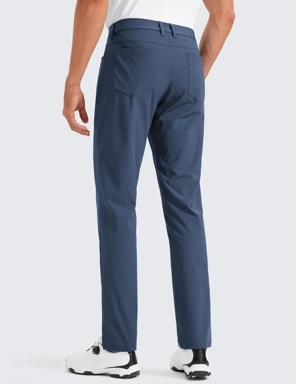 CRZ YOGA Men's All Day Comfy Golf Pants with 5-Pocket 30"/32"/34" Quick Dry Lightweight Casual Work Stretch Trousers