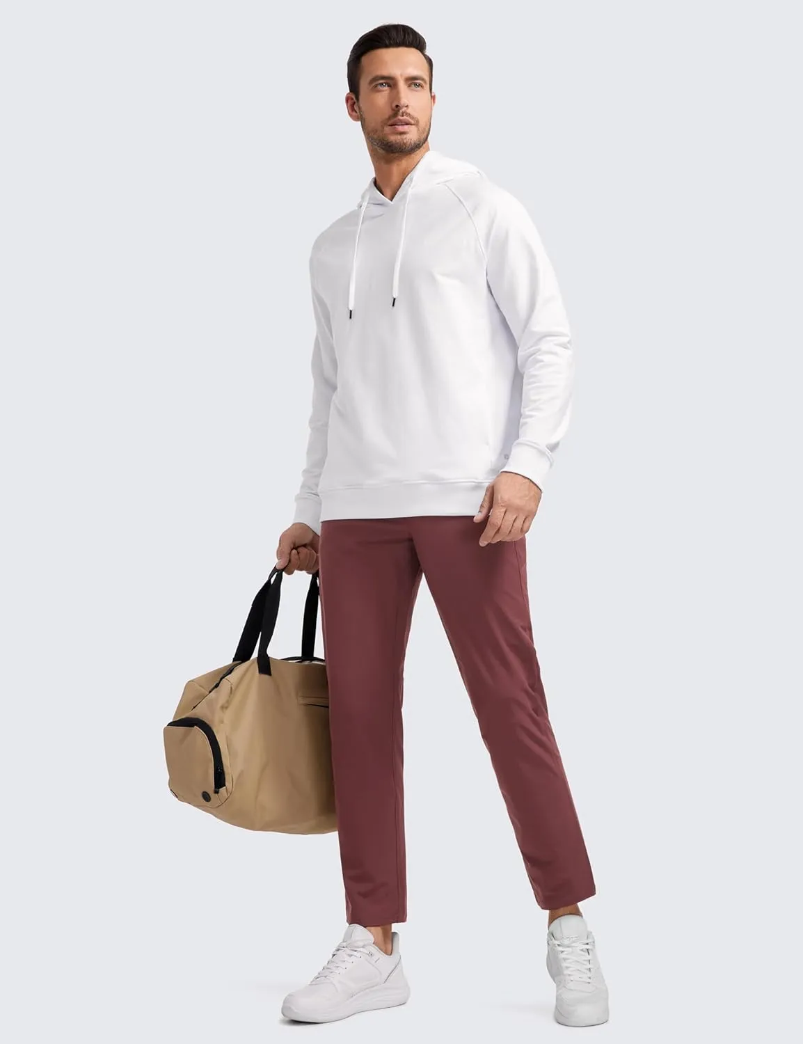 CRZ YOGA Men's All Day Comfy Golf Pants with 5-Pocket 30"/32"/34" Quick Dry Lightweight Casual Work Stretch Trousers