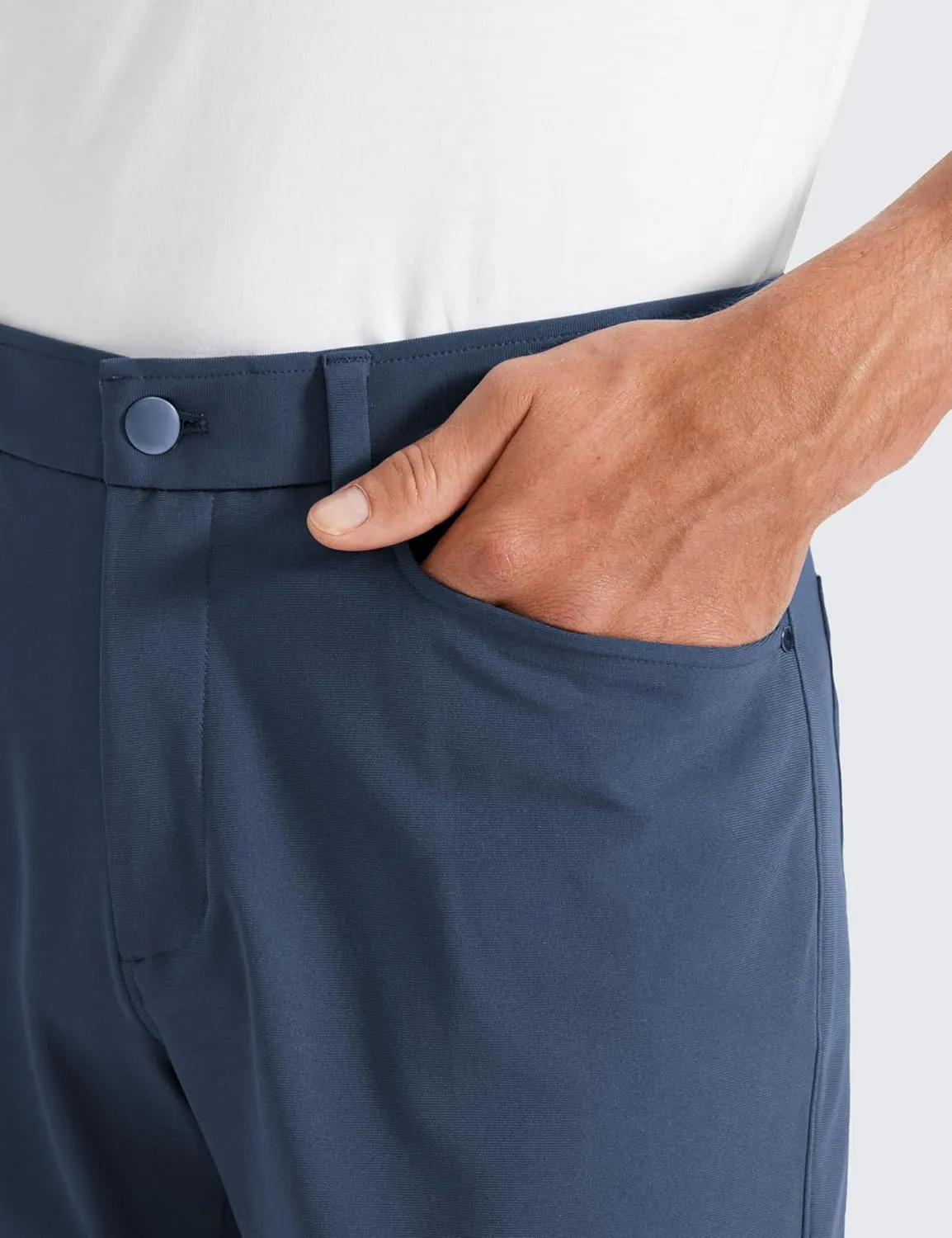 CRZ YOGA Men's All Day Comfy Golf Pants with 5-Pocket 30"/32"/34" Quick Dry Lightweight Casual Work Stretch Trousers