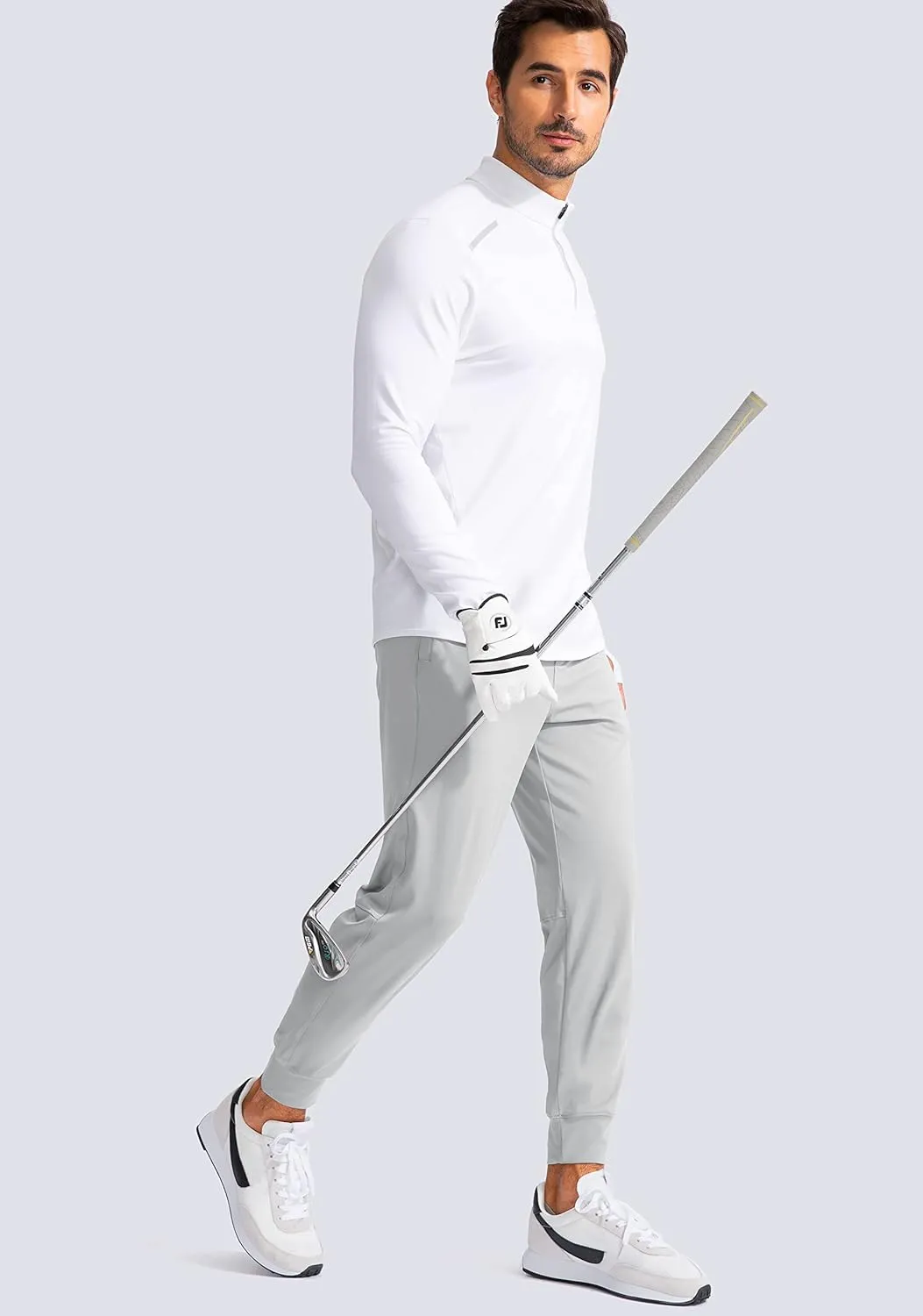G Gradual Men's Golf Joggers Pants with Zipper Pockets Stretch Sweatpants Slim Fit Track Pants Joggers for Men Work Running