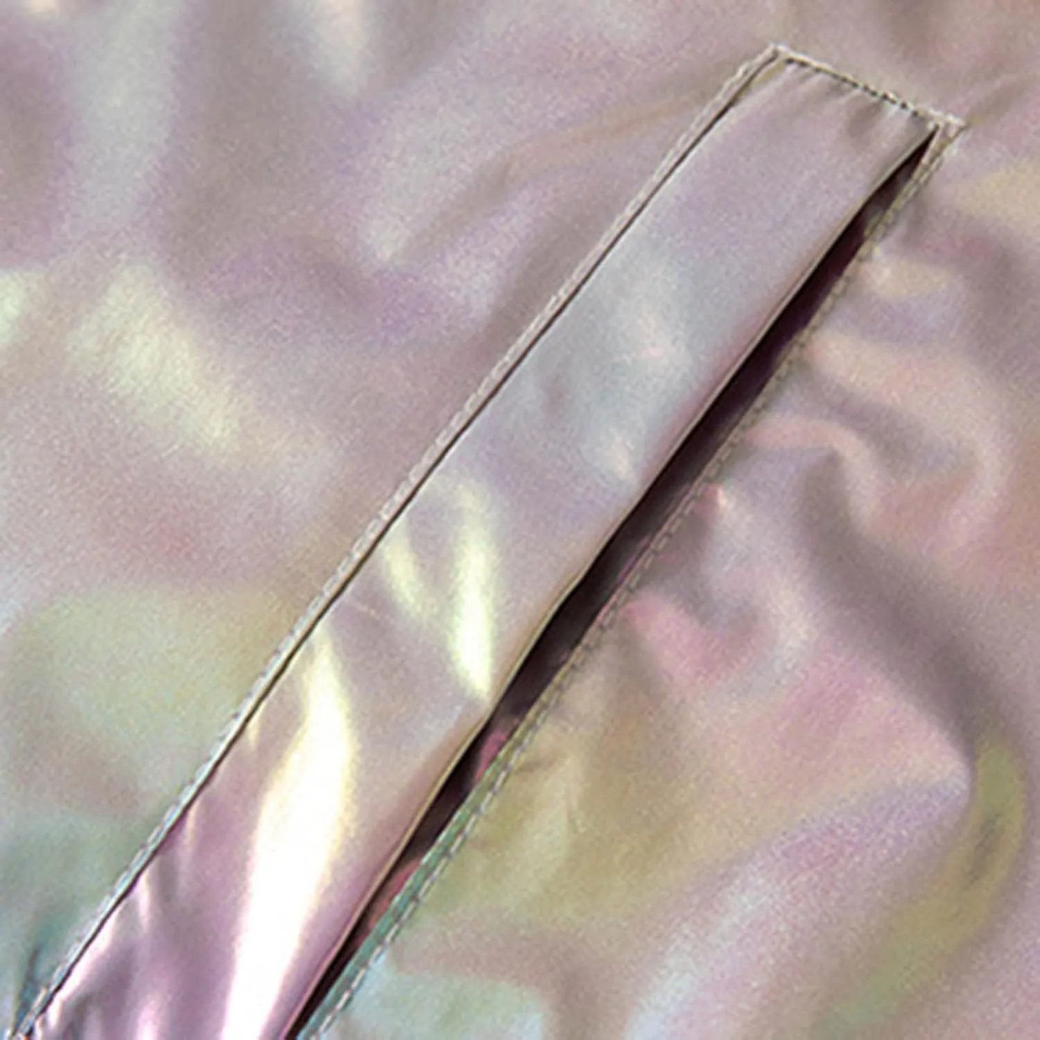 Holographic Jackets for Men's Zipper Hooded Reflective Holographic Jackets Metallic Shiny Lightweight Sparkle Jacket