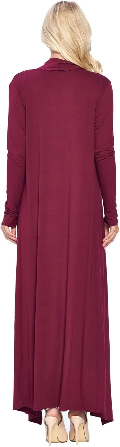 Isaac Liev Maxi Cardigan Duster Sweater  Women's Extra Long Open Front Full Length Lightweight Cardigans Dusters Sweaters