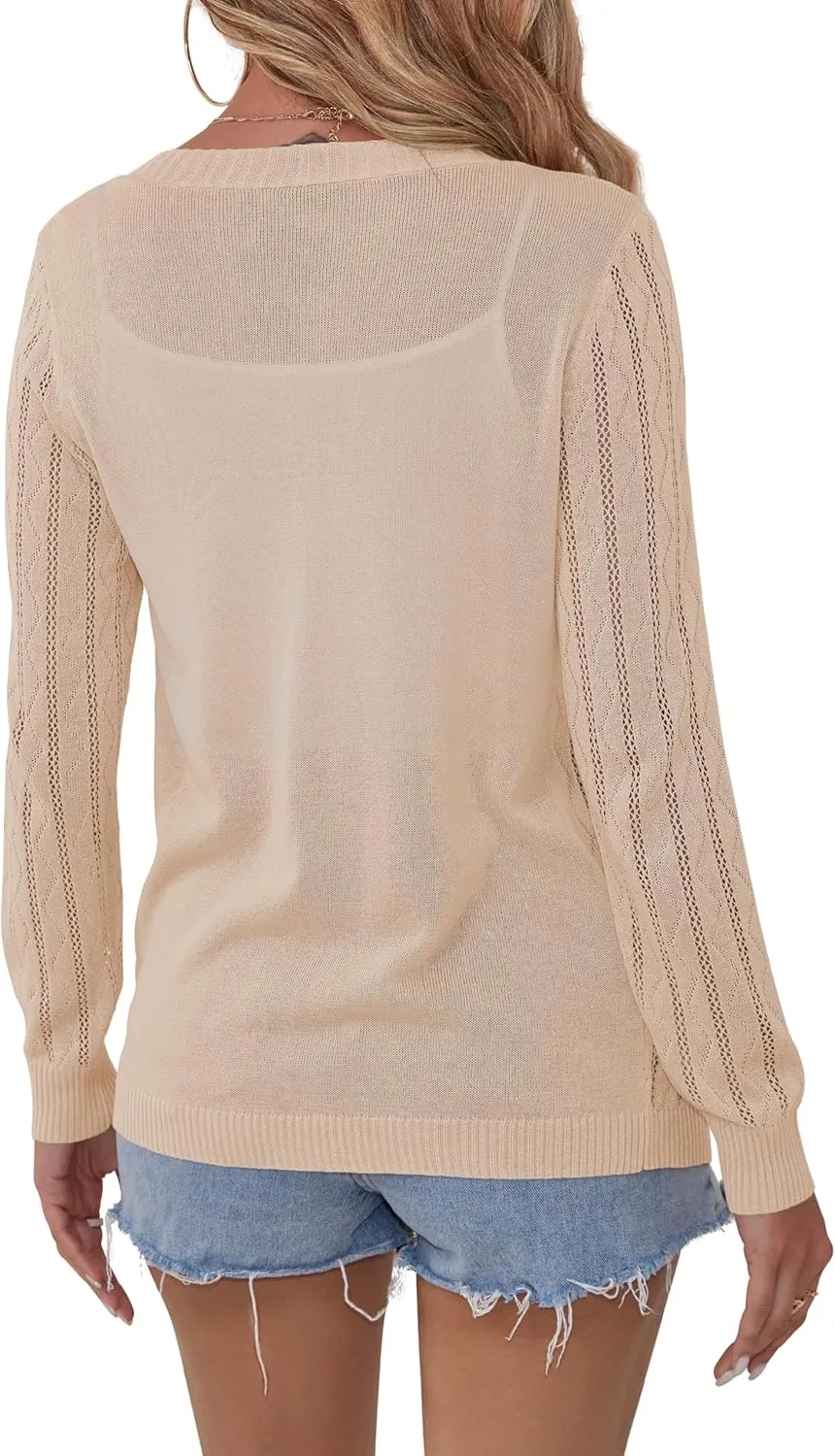 LIENRIDY Women's Cardigans Lightweight Long Sleeve Open Front Sweater Cardigan, S-XL