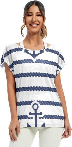 Mandala Short Sleeve Tops, Beach Coverup, Summer T-Shirts for Women