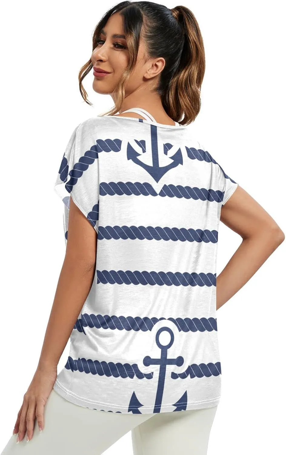 Mandala Short Sleeve Tops, Beach Coverup, Summer T-Shirts for Women