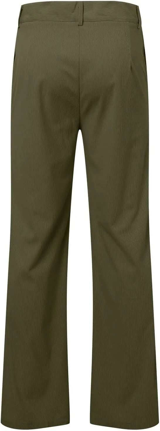 Men's Bell Bottom Pants Relaxed Fit Stretch Vintage Flared Trousers 70s Disco Outfits Baggy Casual Pants with Pockets