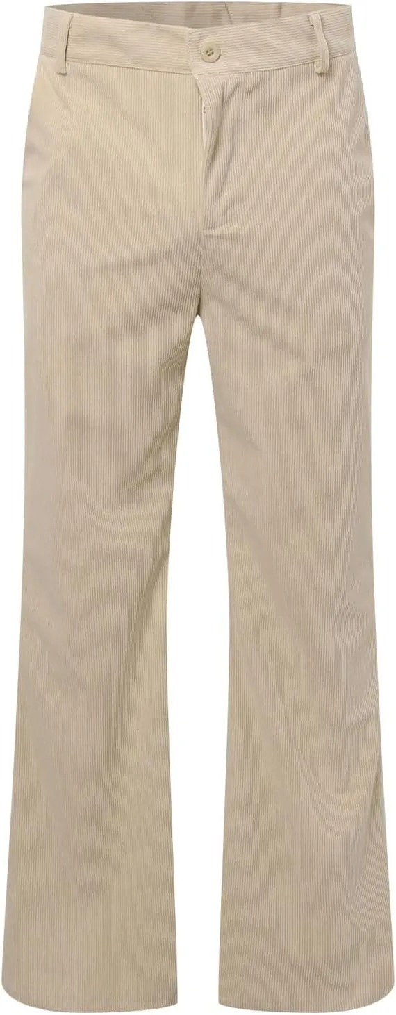 Men's Bell Bottom Pants Relaxed Fit Stretch Vintage Flared Trousers 70s Disco Outfits Baggy Casual Pants with Pockets