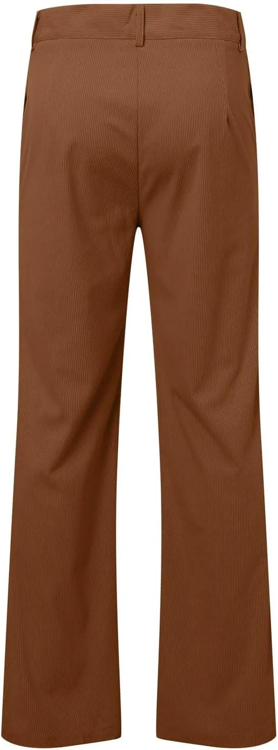 Men's Bell Bottom Pants Relaxed Fit Stretch Vintage Flared Trousers 70s Disco Outfits Baggy Casual Pants with Pockets