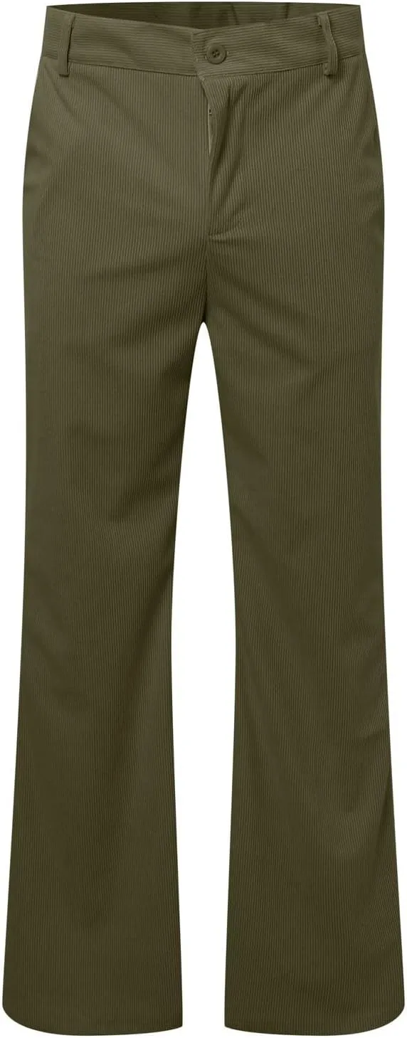 Men's Bell Bottom Pants Relaxed Fit Stretch Vintage Flared Trousers 70s Disco Outfits Baggy Casual Pants with Pockets