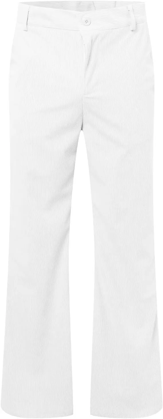 Men's Bell Bottom Pants Relaxed Fit Stretch Vintage Flared Trousers 70s Disco Outfits Baggy Casual Pants with Pockets