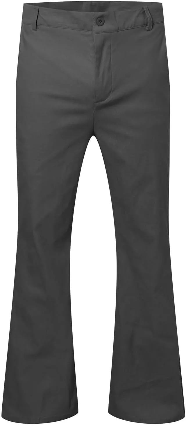 Men's Bell Bottom Pants Relaxed Fit Stretch Vintage Flared Trousers 70s Disco Outfits Baggy Casual Pants with Pockets