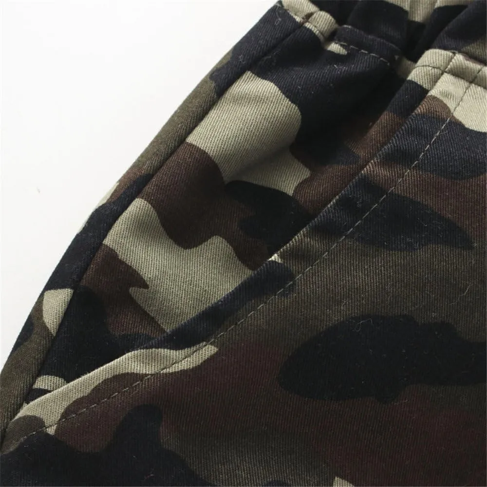 Mens Camo Joggers Pants Drawstring Casual Camouflage Jogger Sweatpants Sport Stretch Trousers Slim fit