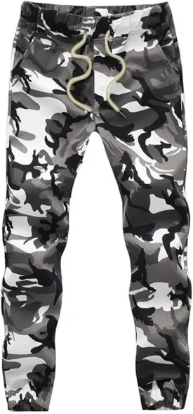 Mens Camo Joggers Pants Drawstring Casual Camouflage Jogger Sweatpants Sport Stretch Trousers Slim fit