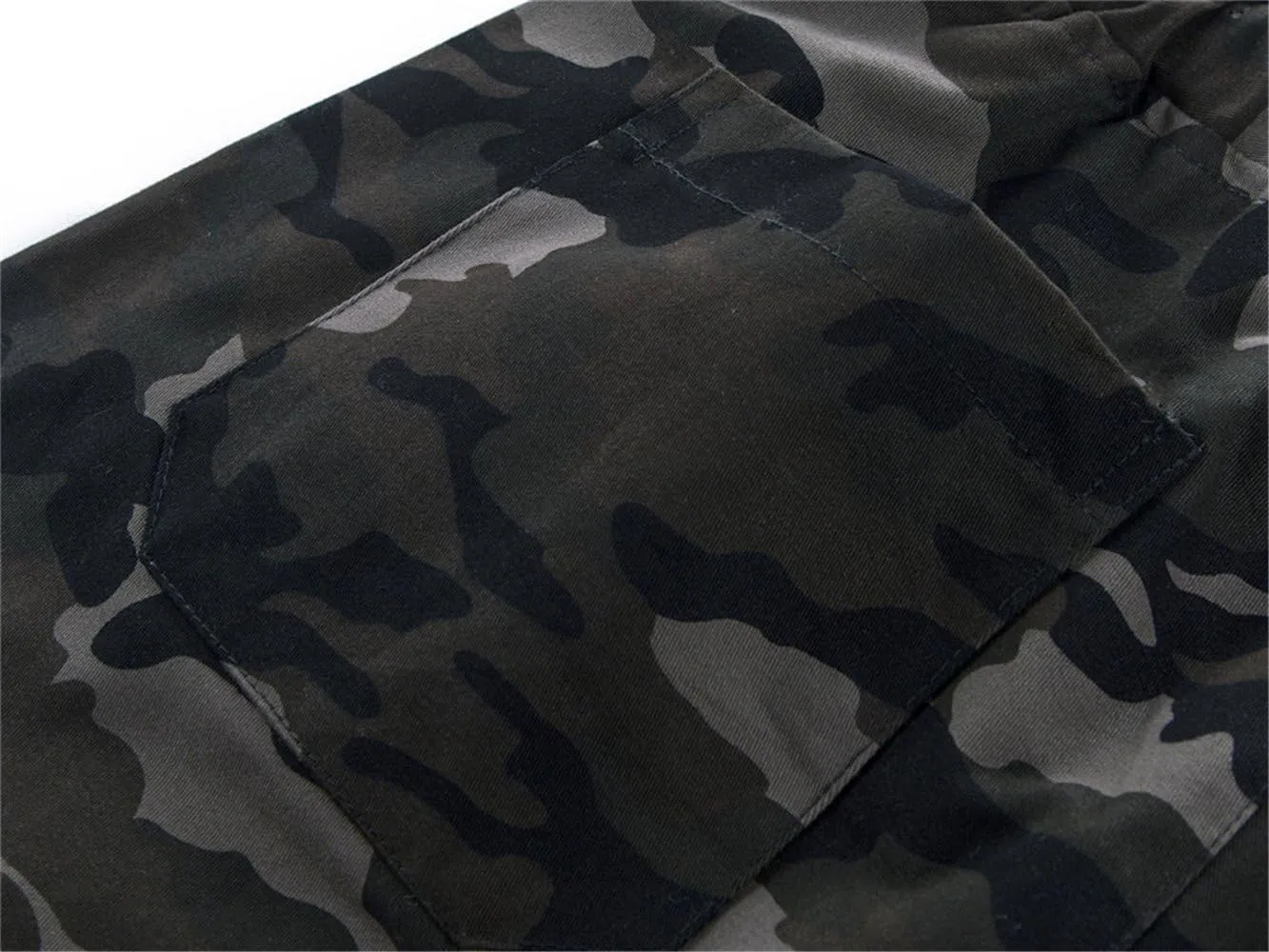 Mens Camo Joggers Pants Drawstring Casual Camouflage Jogger Sweatpants Sport Stretch Trousers Slim fit