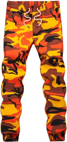 Mens Camo Joggers Pants Drawstring Casual Camouflage Jogger Sweatpants Sport Stretch Trousers Slim fit