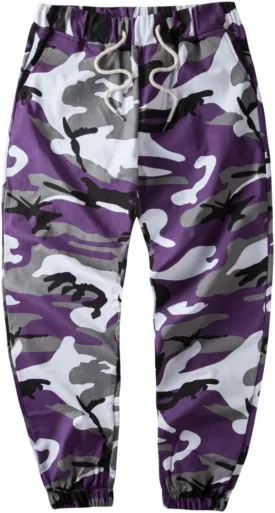Mens Camo Joggers Pants Drawstring Casual Camouflage Jogger Sweatpants Sport Stretch Trousers Slim fit