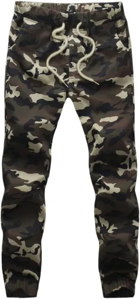 Mens Camo Joggers Pants Drawstring Casual Camouflage Jogger Sweatpants Sport Stretch Trousers Slim fit