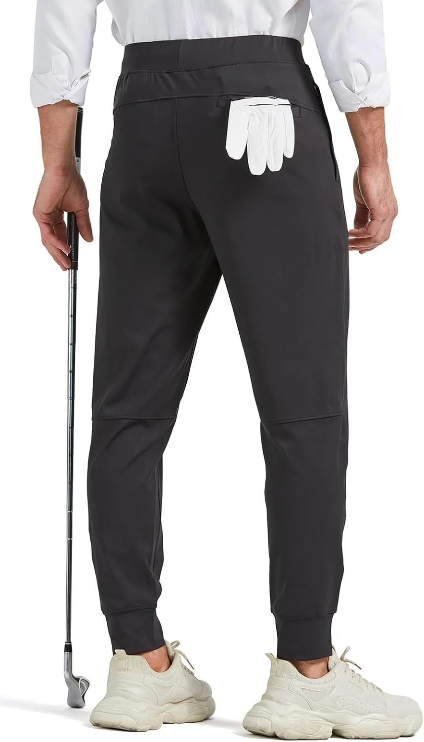 Men's Stretch Golf Sweatpants Pant with Zipper Pockets Tapered Athletic Joggers Track Workout Pants