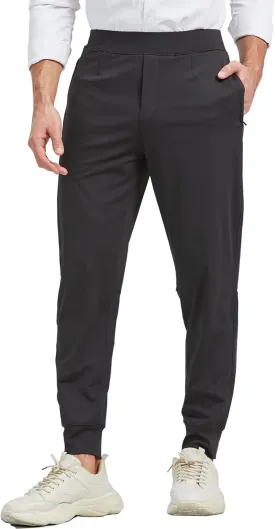 Men's Stretch Golf Sweatpants Pant with Zipper Pockets Tapered Athletic Joggers Track Workout Pants