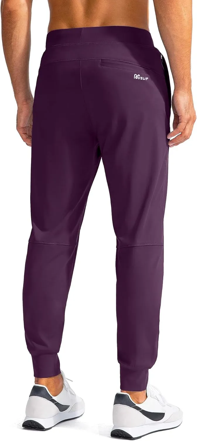 Men's Stretch Golf Sweatpants Pant with Zipper Pockets Tapered Athletic Joggers Track Workout Pants