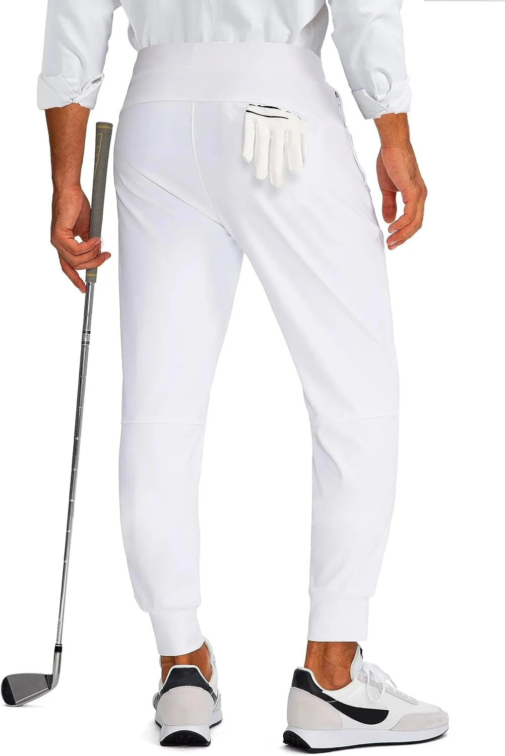 Men's Stretch Golf Sweatpants Pant with Zipper Pockets Tapered Athletic Joggers Track Workout Pants