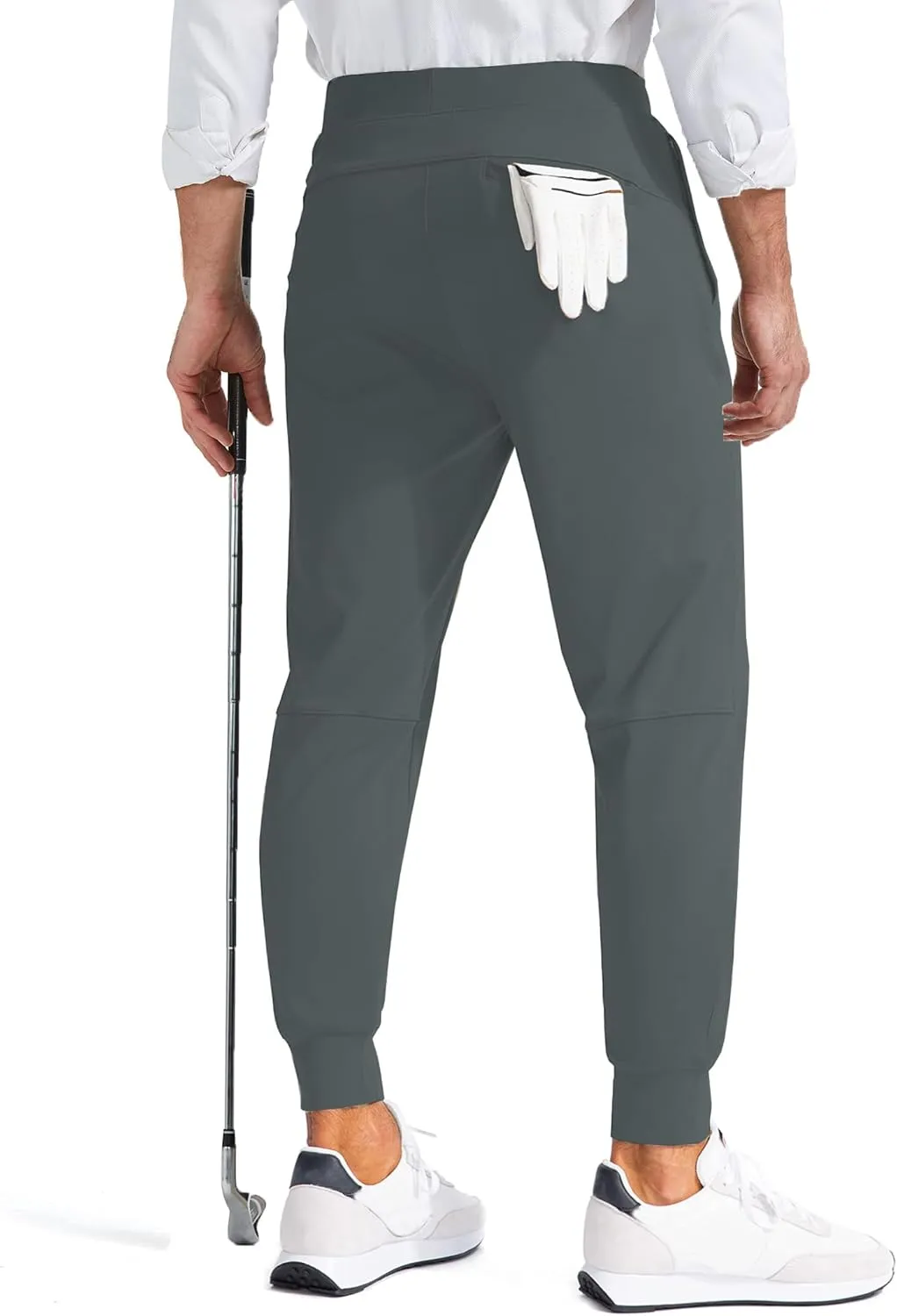 Men's Stretch Golf Sweatpants Pant with Zipper Pockets Tapered Athletic Joggers Track Workout Pants