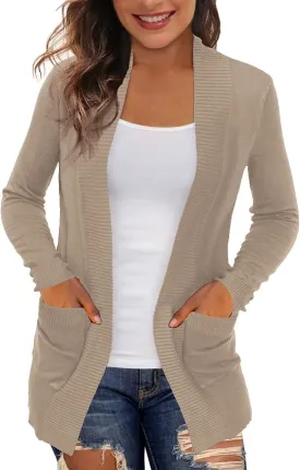 REDHOTYPE Women's Cardigans with Pockets Casual Lightweight Open Front Cardigan Sweaters for Women (S-2XL)