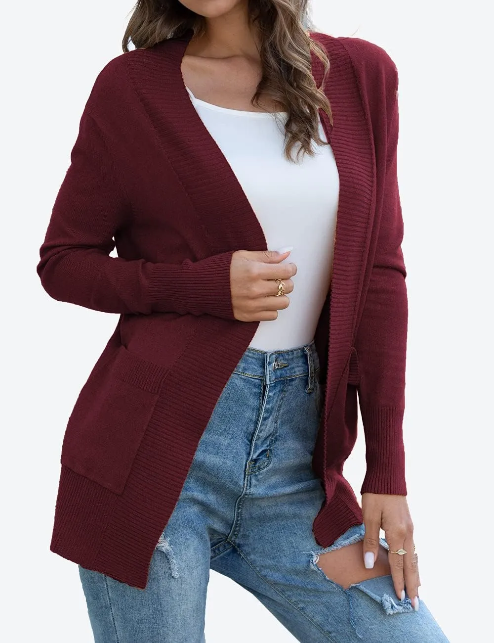 REDHOTYPE Women's Cardigans with Pockets Casual Lightweight Open Front Cardigan Sweaters for Women (S-2XL)