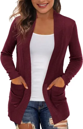 REDHOTYPE Women's Cardigans with Pockets Casual Lightweight Open Front Cardigan Sweaters for Women (S-2XL)