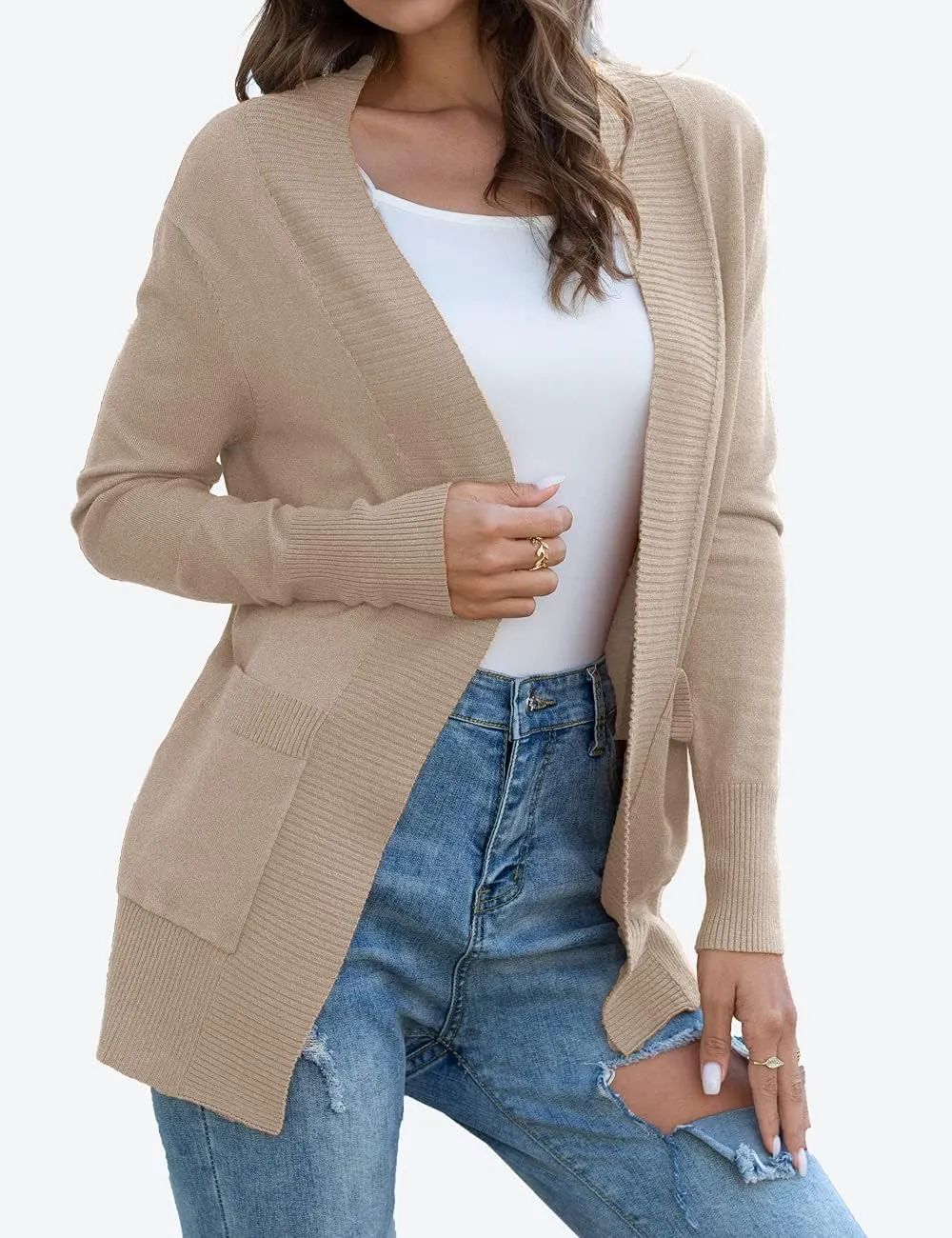 REDHOTYPE Women's Cardigans with Pockets Casual Lightweight Open Front Cardigan Sweaters for Women (S-2XL)
