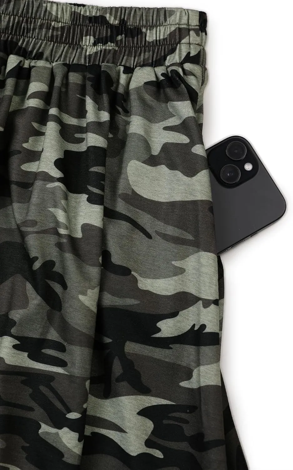 SOFIA'S CHOICE Skirts for Women Midi Length A Line Swing Flowy Skirt with Pockets