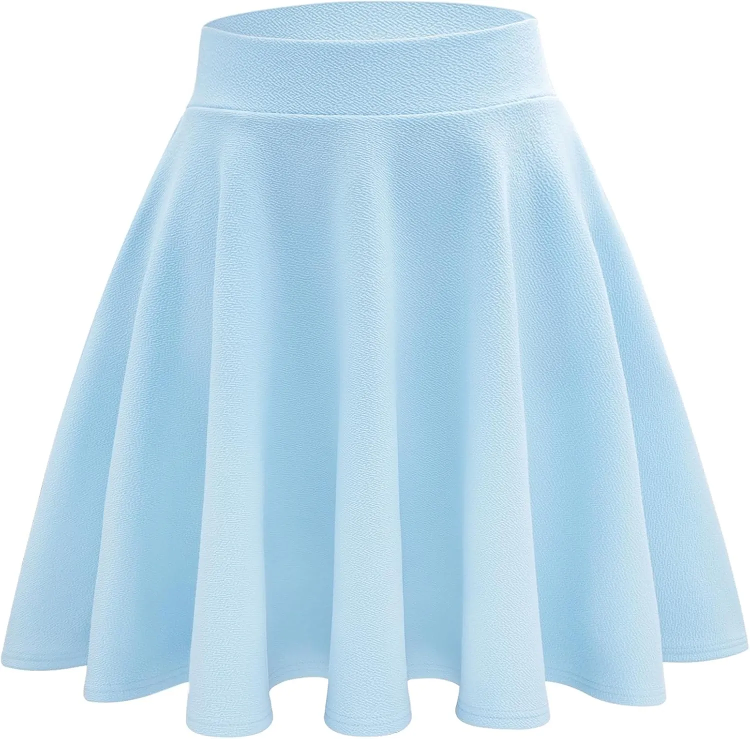 Stelle Women's Casual Skirt with Shorts Basic Versatile Stretchy Flared Pleated Skater Mini Skirts