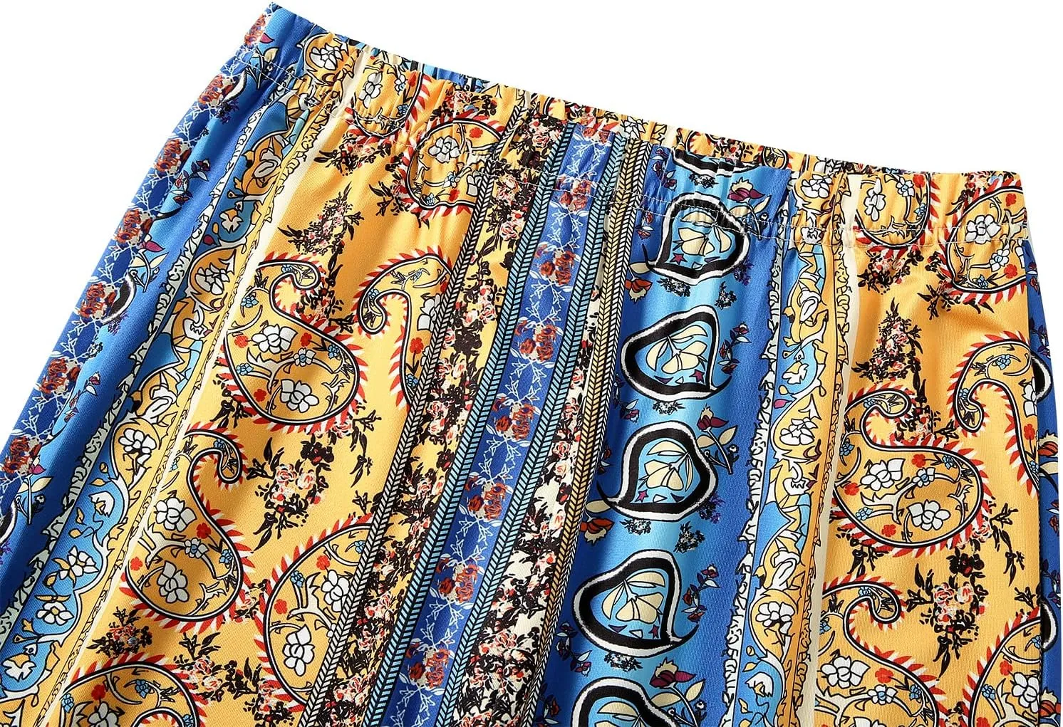 Summer Women Sexy High Waist Full Length Pants Trousers Flared Wide Pants Legs Bell Bottom Boho Palazzo Long Pants