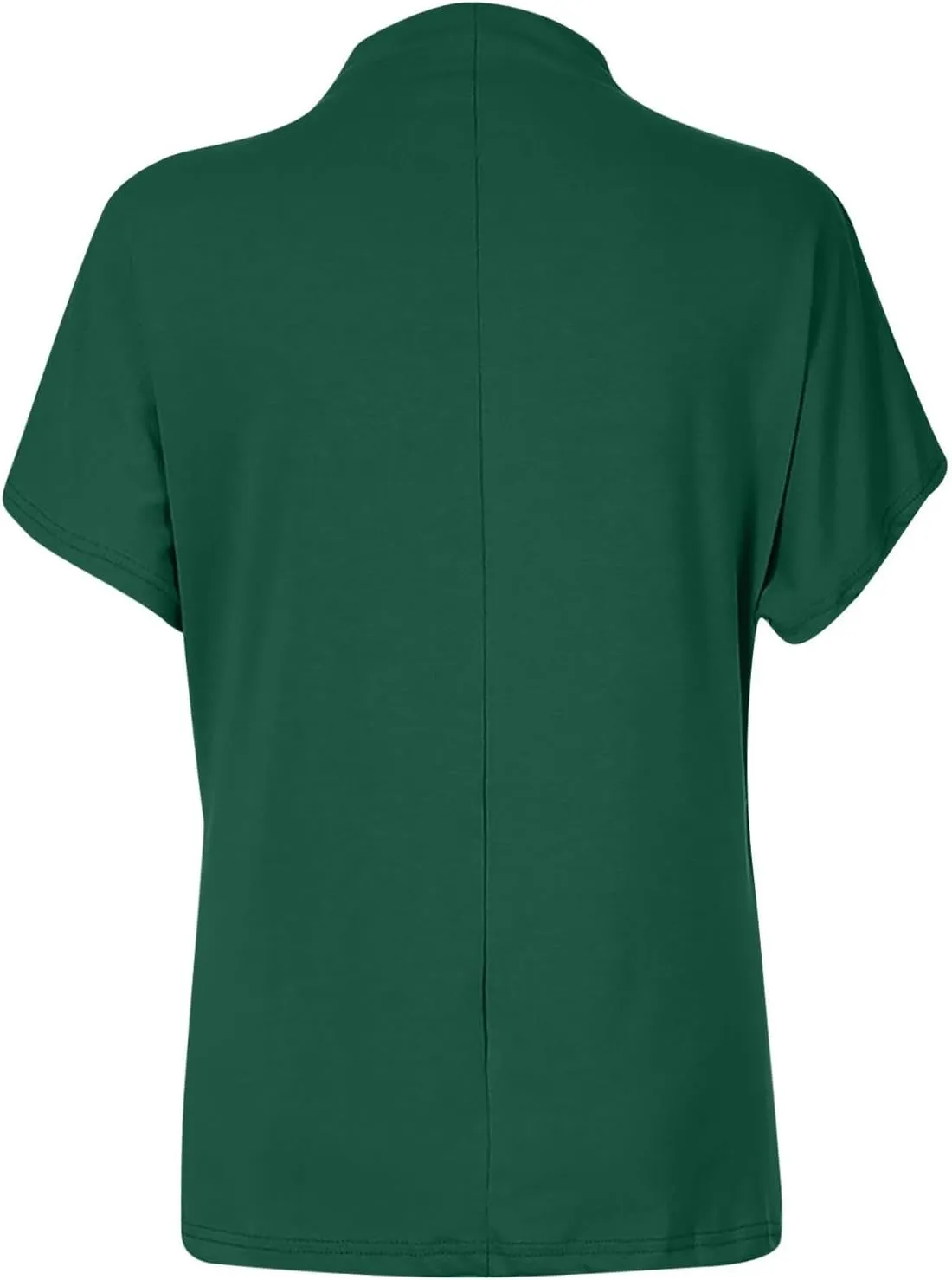 Women's Casual Loose Mock Neck Batwing Sleeve Tops,2025 Summer Solid Business Work Shirts Elegant Teacher Blouse