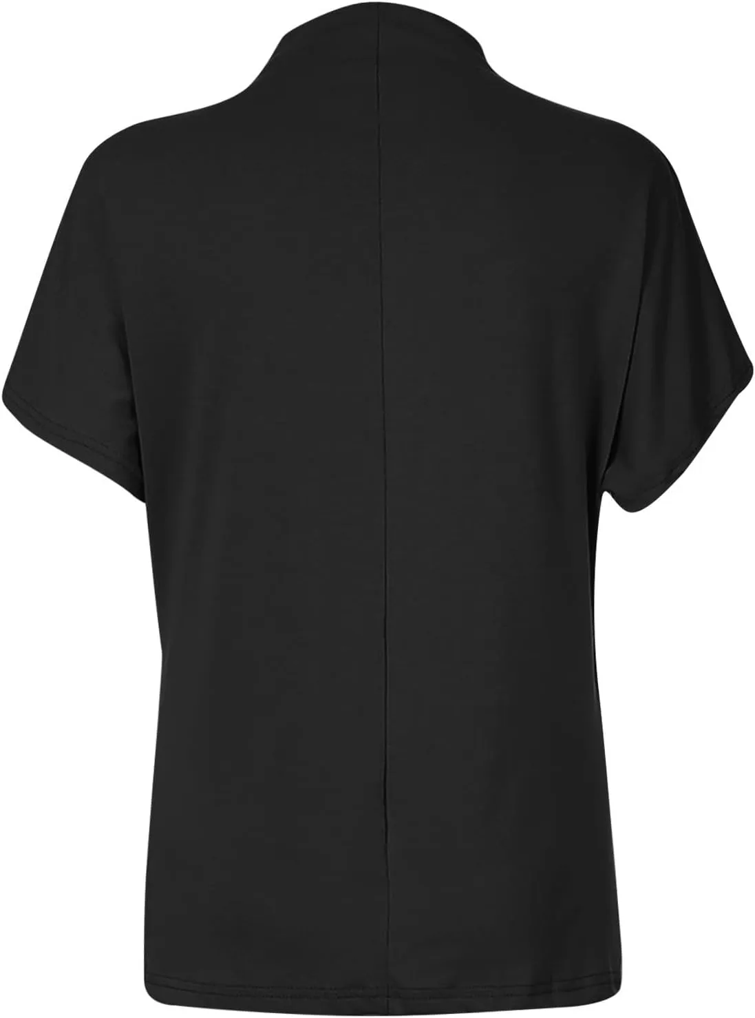 Women's Casual Loose Mock Neck Batwing Sleeve Tops,2025 Summer Solid Business Work Shirts Elegant Teacher Blouse